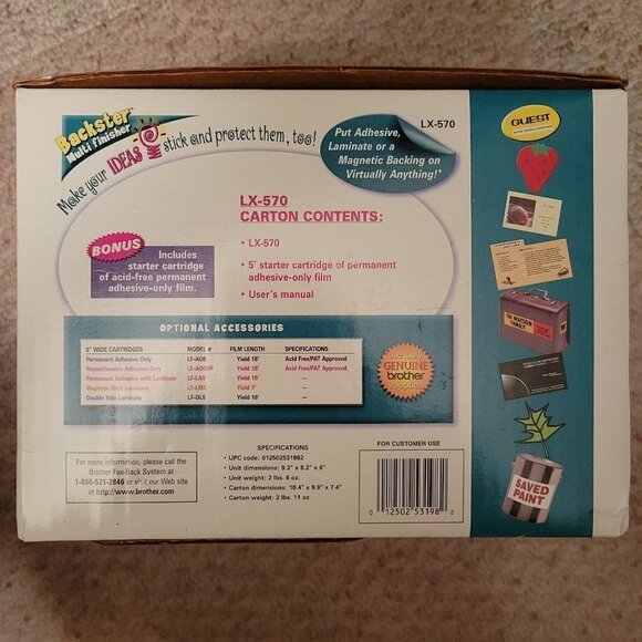 NEW Brother Backster LX-570 Multi-Finisher Laminator Sticker Magnet Maker - Picture 5 of 12